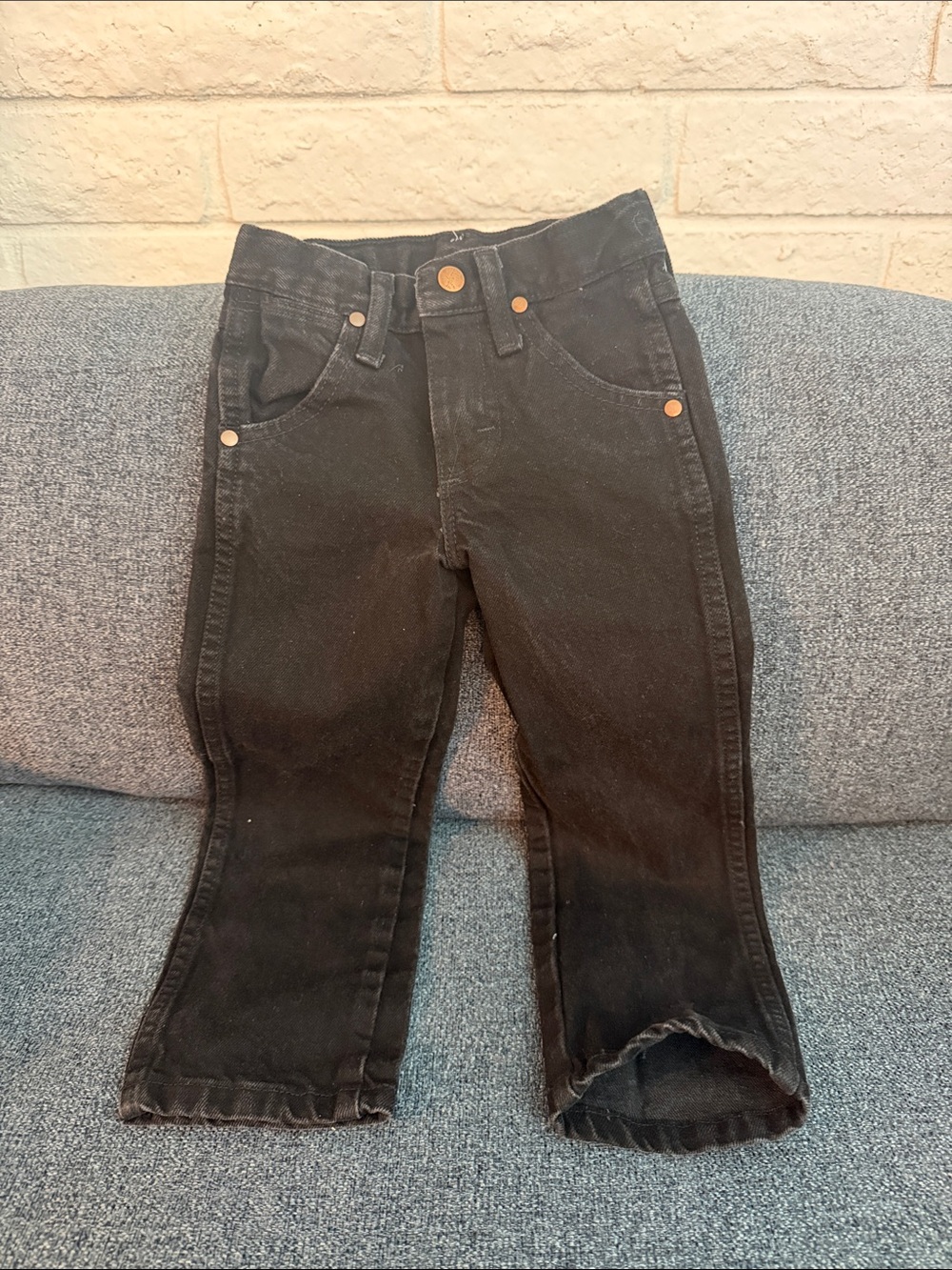 Black Wrangler Kids Denim Jeans - Classic Stretch Bottoms